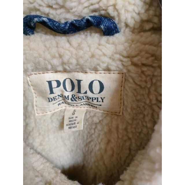 POLO RALPH LAUREN(ポロラルフローレン)のポロラルフローレン　ボア　デニム　ジャケット　星条旗　アメリカ　POLO メンズのジャケット/アウター(Gジャン/デニムジャケット)の商品写真