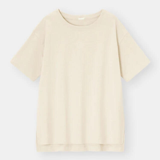 GU(ジーユー)のGUのヘビーウェイトボックスチュニックTシャツ レディースのトップス(Tシャツ(半袖/袖なし))の商品写真