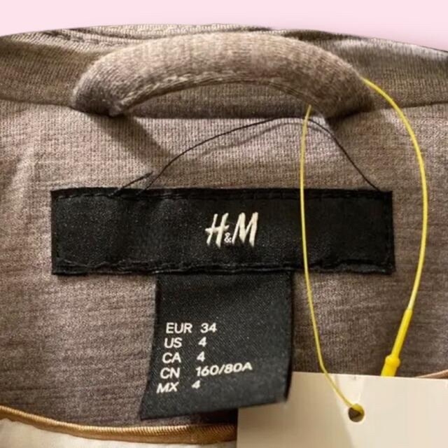 H&H(エイチアンドエイチ)のH&M エイチ＆エム シンプルジャケット グレー M 新品未使用 レディースのジャケット/アウター(テーラードジャケット)の商品写真