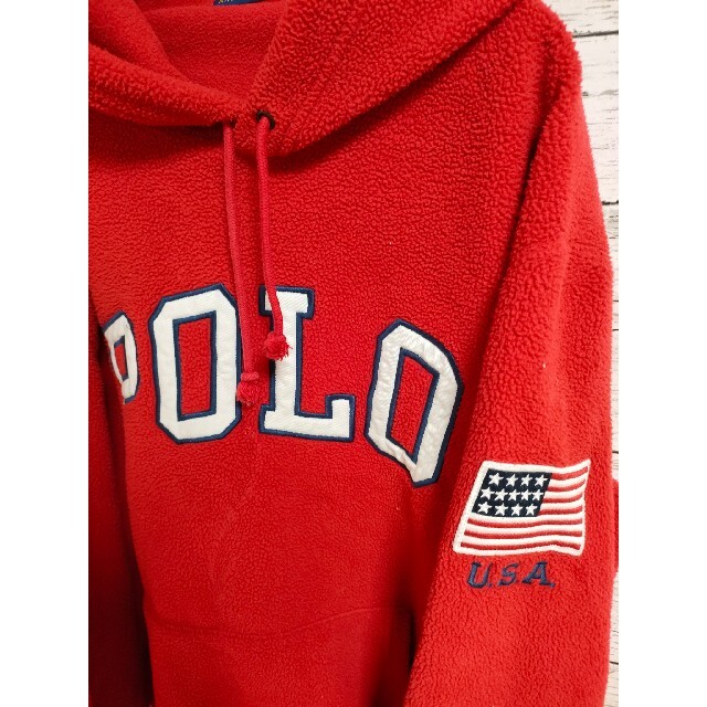 POLO RALPH LAUREN(ポロラルフローレン)のポロラルフローレン　USA アメリカ　星条旗　フリース　パーカー　ジャケット メンズのトップス(パーカー)の商品写真