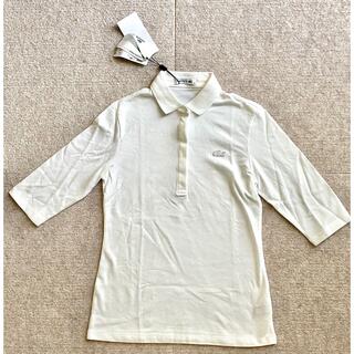 ラコステ(LACOSTE)のラコステ　5部丈　ホワイト色ポロシャツ(ポロシャツ)