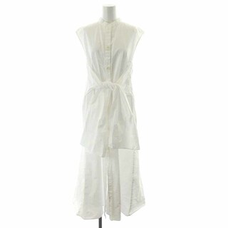 ルシェルブルー(LE CIEL BLEU)のルシェルブルー Tie Front Sleeveless Dress 36 白(ロングワンピース/マキシワンピース)