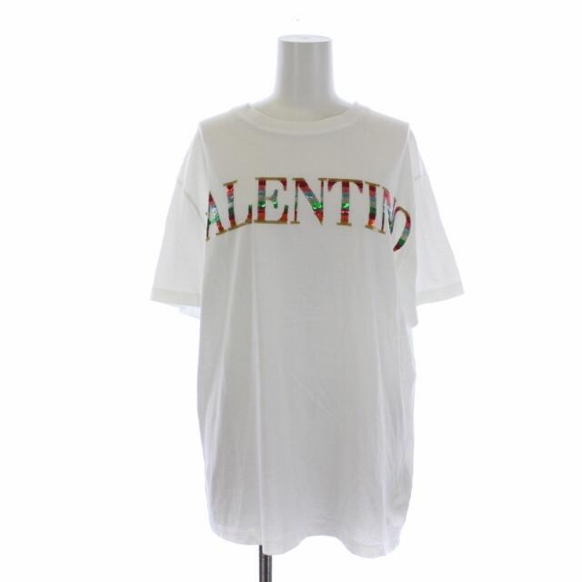 valentino garavani(ヴァレンティノガラヴァーニ)のヴァレンティノ ガラヴァーニ Tシャツ カットソー 半袖 クルーネック XS 白 レディースのトップス(Tシャツ(半袖/袖なし))の商品写真