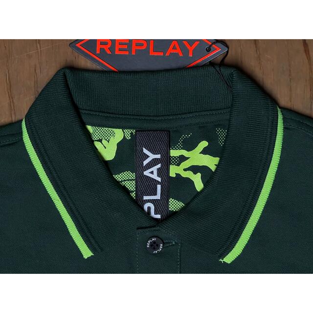 Replay(リプレイ)のREPLAY  新品未使用　Lサイズ　ポロシャツ　ゴルフ　長袖　ロゴ　リプレイ メンズのトップス(ポロシャツ)の商品写真