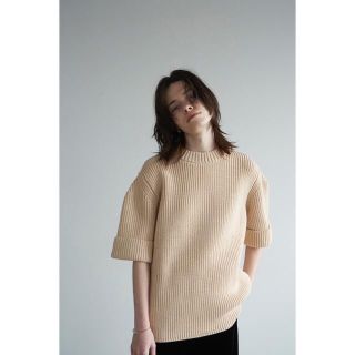 ネットオンラインストア CLANE STRIPE CABLE HALF SLEEVE CARDIGAN www