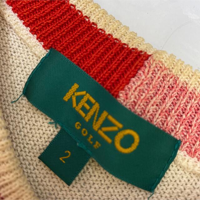 KENZO 薄手 ケンゾー 柄ニット マルチカラー 刺繍 デザイン レトロ