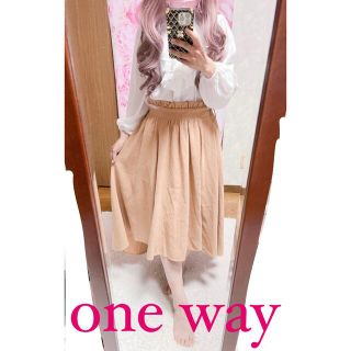 ワンウェイ(one*way)の4983.one way 前後アシンメトリー ハイウエスト ロングスカート(ロングスカート)