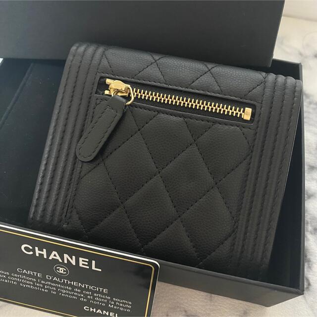 CHANEL(シャネル)の❤️シャネル❤️ボーイシャネル 三つ折り財布 ブラック レディースのファッション小物(財布)の商品写真