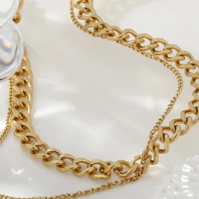 Ameri VINTAGE(アメリヴィンテージ)のDouble chain necklace No.508 レディースのアクセサリー(ネックレス)の商品写真