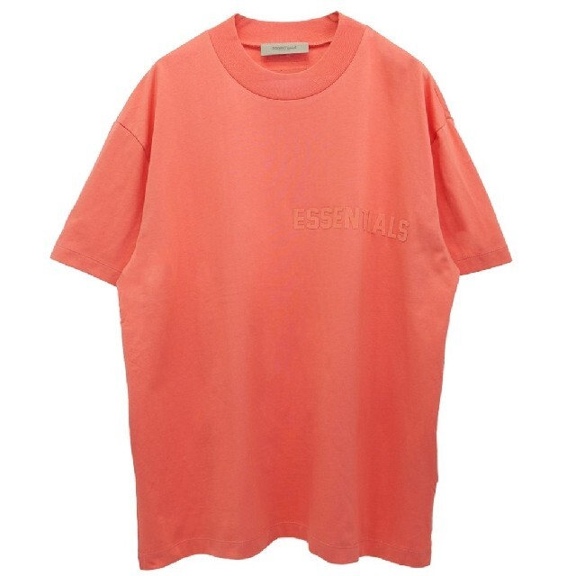 ESSENTIALS SS Tee CORAL フロントロゴTシャツ メンズ L