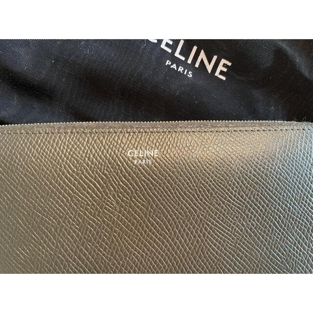 celine(セリーヌ)のCELINE長財布カーキシルバー メンズのファッション小物(長財布)の商品写真