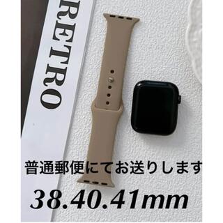 普通郵便 apple watch ブラウン 38.40.41mm シリコンバンド(その他)
