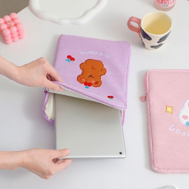 タブレット PC パソコン ケース 11インチ うさぎ ピンク 韓国 収納の