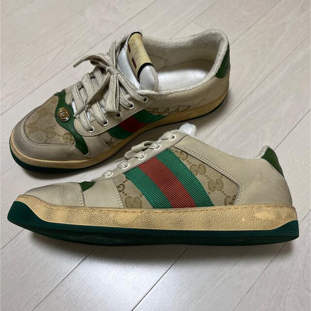 美品 GUCCI スクリーナー GGキャンバス＆レザー スニーカー 26.5 3