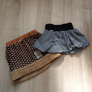 女の子用スカート　2着セット　80㎝(スカート)