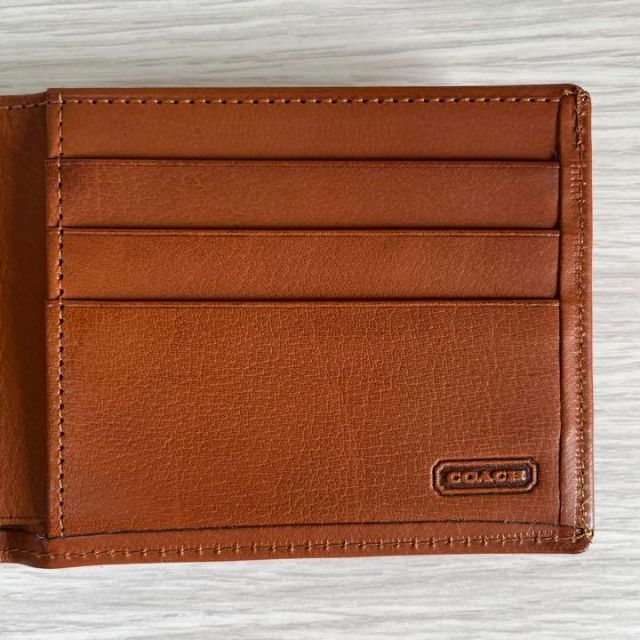 COACH(コーチ)の美品 COACH コーチ 財布 二つ折り 札入れ  キャメル ユニセックス メンズのファッション小物(折り財布)の商品写真