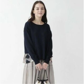 ブルーレーベルクレストブリッジ(BLUE LABEL CRESTBRIDGE)の美品ブルーレーベルクレストブリッジ パックフリルニット(ニット/セーター)