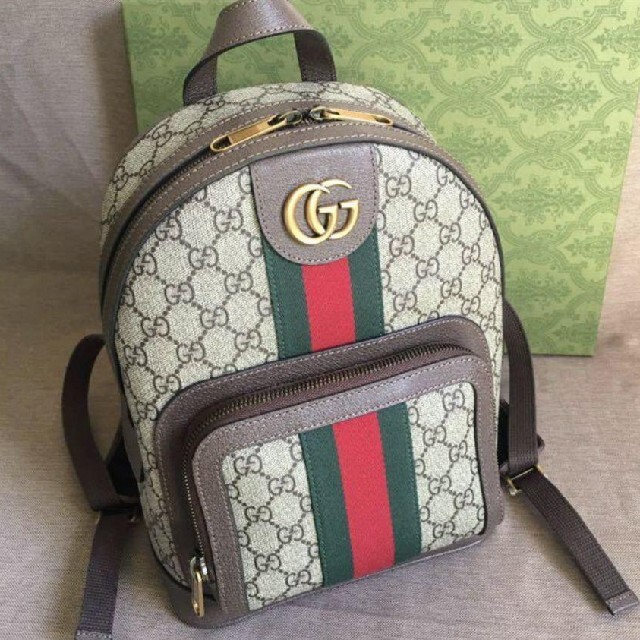 高級ブランド Gucci - 【極美品】GUCCI バックパック：オフィディアライン GG＊スモール リュック+バックパック