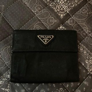 PRADA プラダ 三つ折り財布 ナイロン ブラック 黒