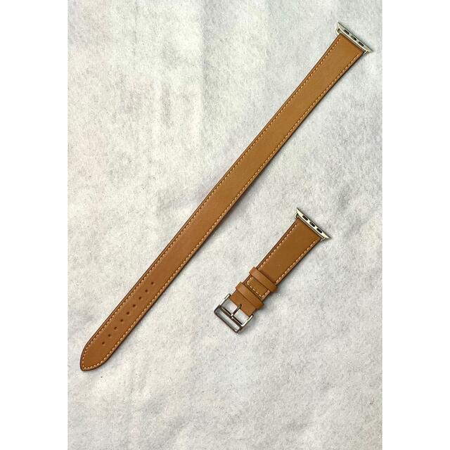 ブラウン★アップルウォッチバンド レザー ベルト Apple Watch メンズの時計(レザーベルト)の商品写真