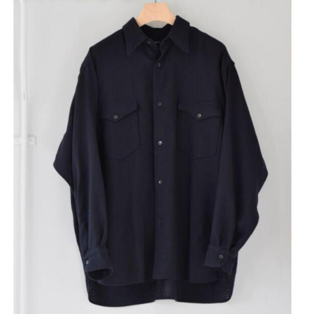 タグ付き COMOLI カシミヤ和紙シャツジャケット size2 抜き取ら タグ付き COMOLI カシミヤ和紙シャツジャケット size2 抜き取ら