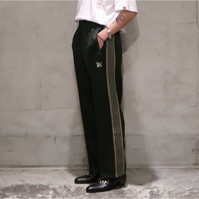 Needles 21aw トラックパンツ ダークグリーン-