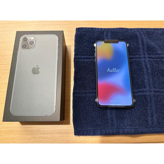 Apple(アップル)の【新品同等】iPhone11 pro max 512GB ミッドナイトグリーン　 スマホ/家電/カメラのスマートフォン/携帯電話(スマートフォン本体)の商品写真