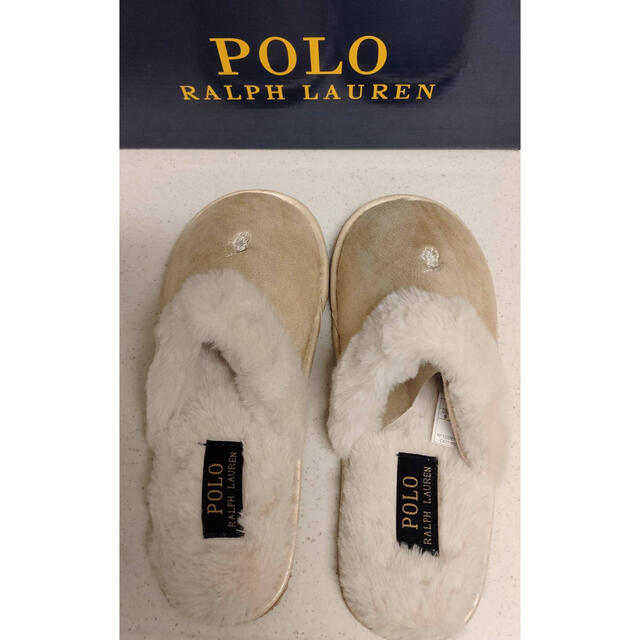 POLO RALPH LAUREN(ポロラルフローレン)の【激安！ラスト一足】 ルームシューズ　ムートンスリッパ ポロラルフローレン インテリア/住まい/日用品のインテリア小物(スリッパ/ルームシューズ)の商品写真