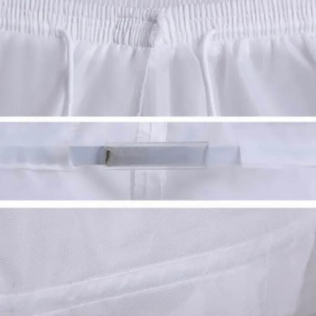 パニエ　ロング　ウェディングドレス　チュール　3段　白　ワイヤー レディースのフォーマル/ドレス(ウェディングドレス)の商品写真