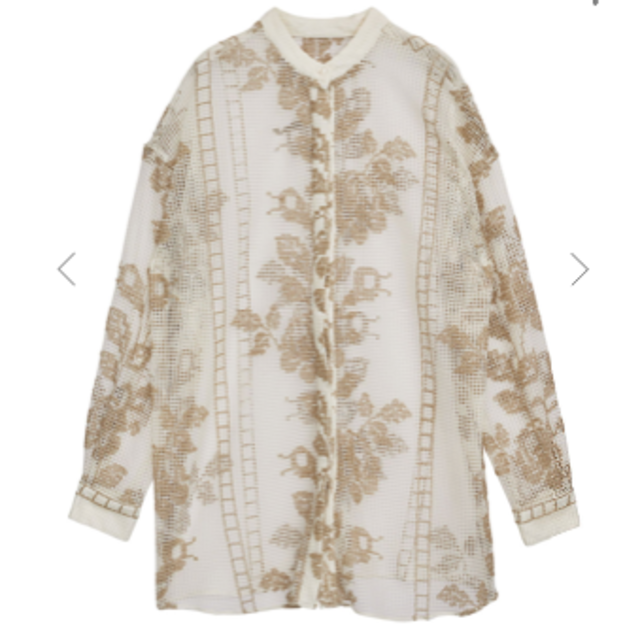 Ameri VINTAGE(アメリヴィンテージ)のAmeri MEDI CROSS STITCH LIKE SHIRT レディースのトップス(シャツ/ブラウス(長袖/七分))の商品写真