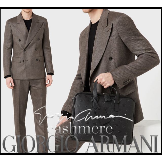 新品77万【GIORGIO ARMANI アルマーニ】カシミアシルクスーツ56