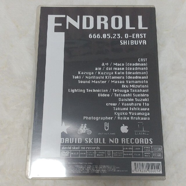 2006年  deadman  Last live DVD『 endroll 』 エンタメ/ホビーのDVD/ブルーレイ(ミュージック)の商品写真