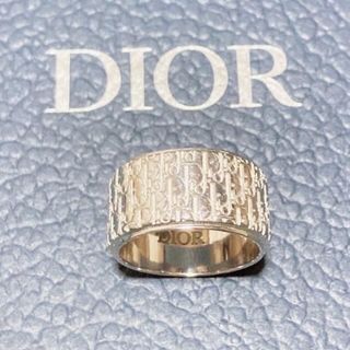 ディオール(Dior)のディオール　シルバー925製オブリーク柄リング　サイズS 18号相当　付属品有り(リング(指輪))