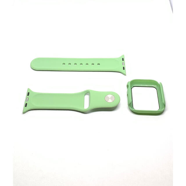 アップルグリーン★アップルウォッチ　バンド ラバーベルト Apple Watch メンズの時計(ラバーベルト)の商品写真