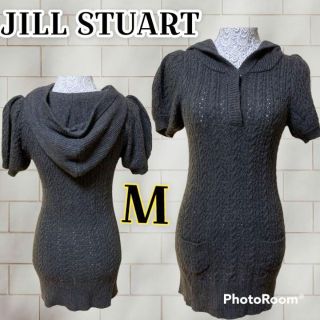 ジルスチュアート(JILLSTUART)の✴️定価10,120円✴️❇️JILLSTUART❇️フード付ニットワンピースM(ひざ丈ワンピース)