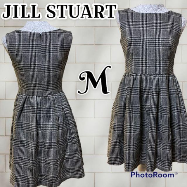 タグ表記Mサイズ✴️素材❇️JILLSTUART❇️✴️定価23,000円✴️グレンチェックワンピースM