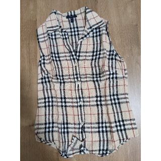 バーバリー(BURBERRY)のBURBERRYLONDONの袖なしシャツ(シャツ/ブラウス(半袖/袖なし))