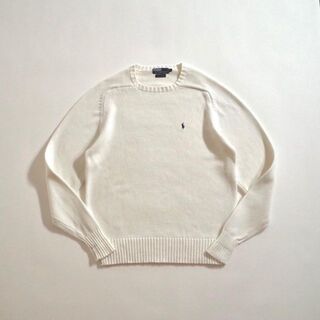 ラルフローレン(Ralph Lauren)のラルフローレン　ニット　セーター　ホワイト　ビッグサイズ　美品　メンズ(ニット/セーター)