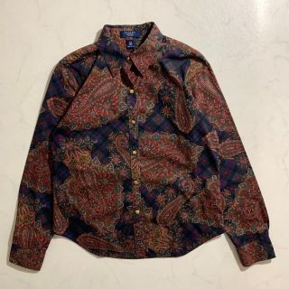 ラルフローレン(Ralph Lauren)のラルフローレン　正規品　長袖シャツ　ペイズリー柄　チェック柄　美品　メンズ(シャツ)