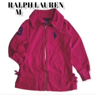 ラルフローレン(Ralph Lauren)のラルフローレン　ジップアップ　スウェット　ピンク　ロゴ刺繍　レディース　服(トレーナー/スウェット)