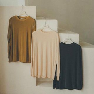 クラネ(CLANE)のCLANE C/N SOFT CUT TOPS(カットソー(長袖/七分))