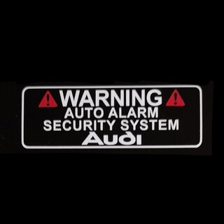 アウディ WARNING セキュリティ ドラレコ   ステッカー AUD-W(セキュリティ)
