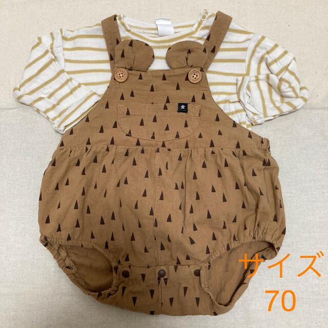 しまむら(シマムラ)のロンパース＊くま＊ キッズ/ベビー/マタニティのベビー服(~85cm)(カバーオール)の商品写真