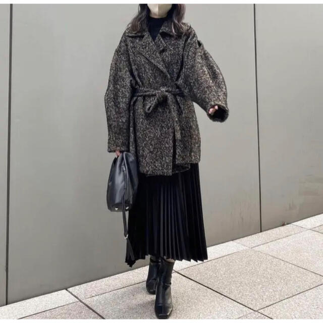 CLANE(クラネ)のCLANE クラネ MIX LOOP TWEED BOX COAT レディースのジャケット/アウター(ピーコート)の商品写真