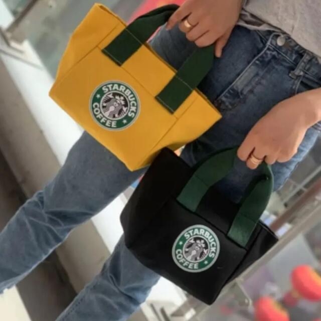 Starbucks Coffee(スターバックスコーヒー)のスターバックス　スターバックス トートバック　エコバッグ　 黒 レディースのバッグ(エコバッグ)の商品写真