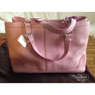 コーチ(COACH)の新品未使用♪コーチ Coach バッグ♪ピンク(ハンドバッグ)