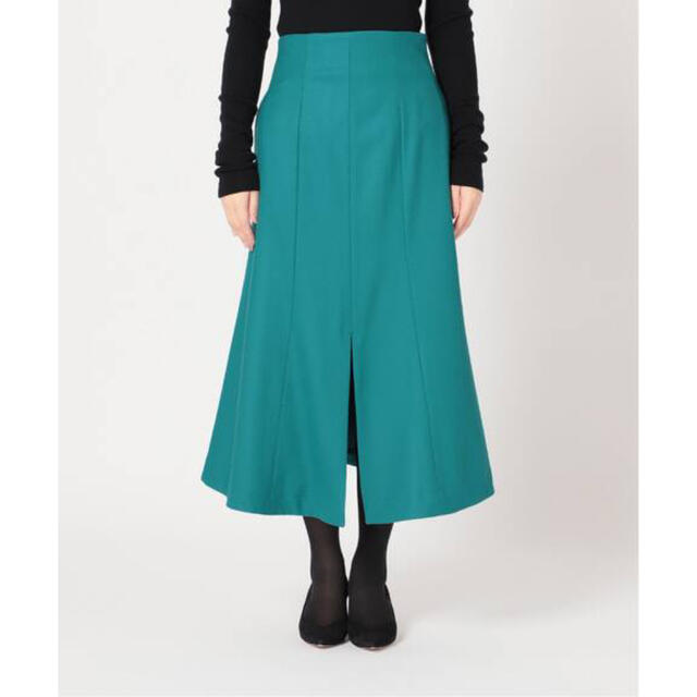 新品タグ付き VERMEIL par iena ウールフラノ前スリットスカート