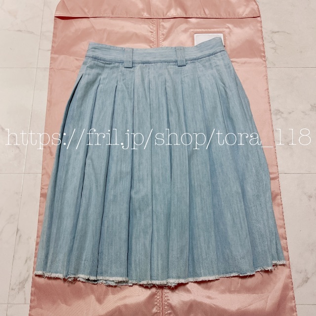 最安挑戦! - miumiu miumiu デニムスカート 2022 ひざ丈スカート