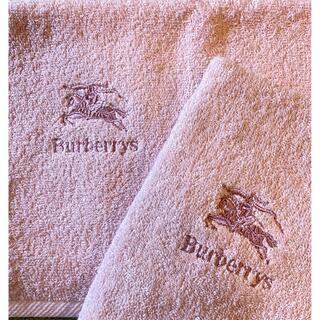 バーバリー(BURBERRY)のBURBERRY バーバリー タオル 2枚セット ピンク色(タオル/バス用品)