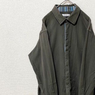 ナチュラルヴィンテージ(natuRAL vintage)のシャツ　長袖　ストライプ　マルチカラー　太アーム　XL相当(シャツ)